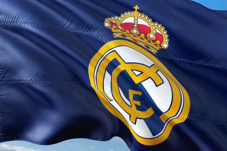 Real Madrid Blue Flag